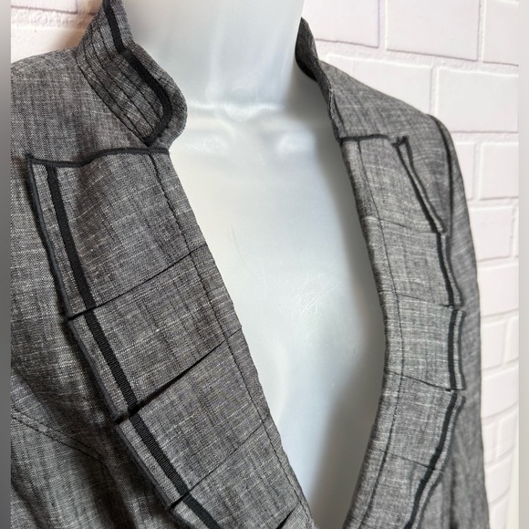WHITE BLACK Women's Gray 3/4 sleeves Blazer/size 12 - Picture 8 of 12